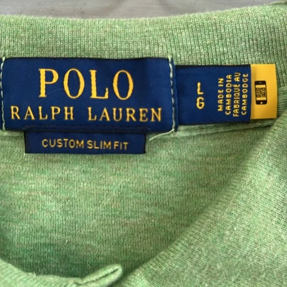 EUC men’s L green custom slim fit polo shirt—super soft - Picture 6 of 6